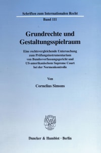 Cover Grundrechte und Gestaltungsspielraum