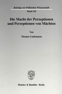 Cover Die Macht der Perzeptionen und Perzeptionen von Mächten