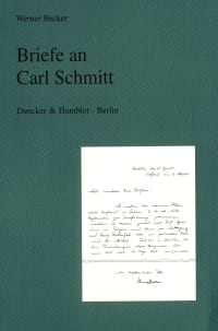 Cover Briefe an Carl Schmitt