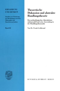 Cover Theoretische Diskussion und abstrakte Handlungstheorie