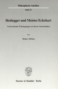 Cover Heidegger und Meister Eckehart