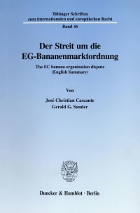 Cover Der Streit um die EG-Bananenmarktordnung