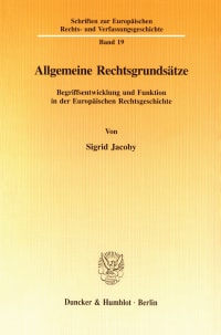 Cover Allgemeine Rechtsgrundsätze