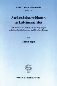 Cover Auslandsinvestitionen in Lateinamerika