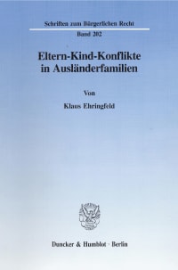 Cover Eltern-Kind-Konflikte in Ausländerfamilien