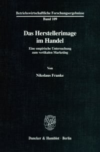 Cover Das Herstellerimage im Handel