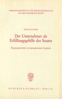 Cover Der Unternehmer als Erfüllungsgehilfe des Staates