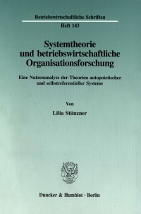 Cover Systemtheorie und betriebswirtschaftliche Organisationsforschung