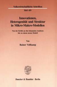 Cover Innovationen, Heterogenität und Struktur in Mikro-Makro-Modellen