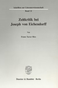 Cover Zeitkritik bei Joseph von Eichendorff