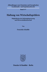 Cover Haftung von Wirtschaftsprüfern