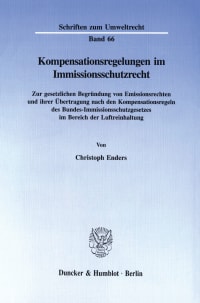 Cover Kompensationsregelungen im Immissionsschutzrecht