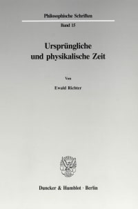 Cover Ursprüngliche und physikalische Zeit