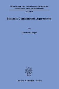 Cover Business Combination Agreements