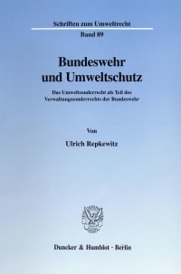 Cover Bundeswehr und Umweltschutz