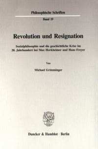 Cover Revolution und Resignation