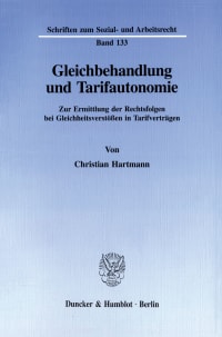 Cover Gleichbehandlung und Tarifautonomie