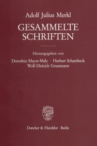 Cover Gesammelte Schriften