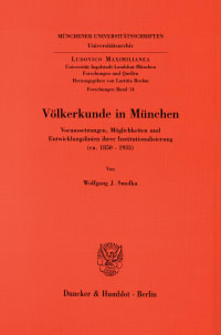 Cover Völkerkunde in München