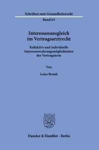 Cover Interessenausgleich im Vertragsarztrecht