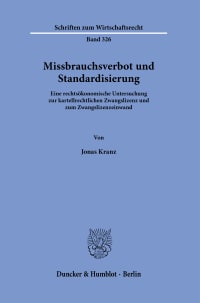 Cover Missbrauchsverbot und Standardisierung