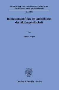 Cover Interessenkonflikte im Aufsichtsrat der Aktiengesellschaft