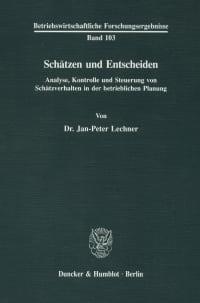 Cover Schätzen und Entscheiden