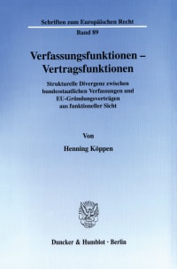 Cover Verfassungsfunktionen - Vertragsfunktionen