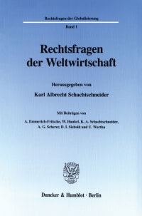 Cover Rechtsfragen der Weltwirtschaft