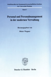 Cover Personal und Personalmanagement in der modernen Verwaltung