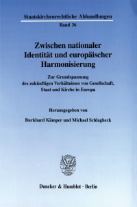 Cover Zwischen nationaler Identität und europäischer Harmonisierung