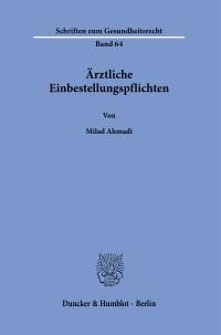 Cover Ärztliche Einbestellungspflichten