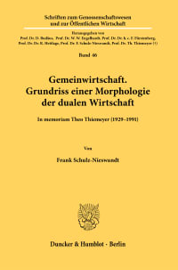 Cover Gemeinwirtschaft. Grundriss einer Morphologie der dualen Wirtschaft