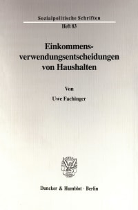 Cover Einkommensverwendungsentscheidungen von Haushalten