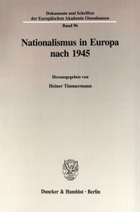 Cover Nationalismus in Europa nach 1945