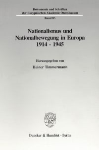 Cover Nationalismus und Nationalbewegung in Europa 1914–1945