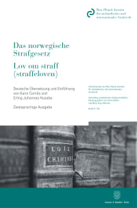 Cover Das norwegische Strafgesetz / Lov om straff (straffeloven)