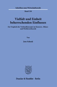 Cover Vielfalt und Einheit beherrschenden Einflusses