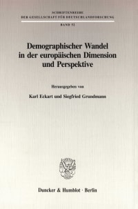 Cover Demographischer Wandel in der europäischen Dimension und Perspektive