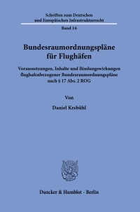 Cover Bundesraumordnungspläne für Flughäfen