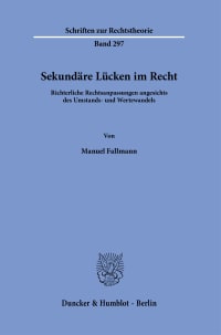 Cover Sekundäre Lücken im Recht