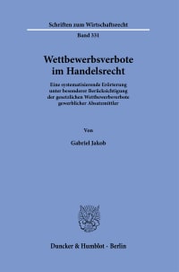 Cover Wettbewerbsverbote im Handelsrecht