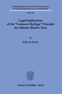 Cover Legal Implications of the »Common Heritage« Principle for Atlantic Bluefin Tuna