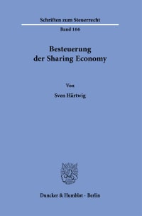 Cover Besteuerung der Sharing Economy