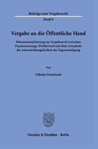 Cover Vergabe an die Öffentliche Hand