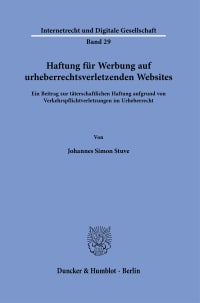 Cover Haftung für Werbung auf urheberrechtsverletzenden Websites