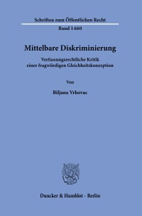 Cover Mittelbare Diskriminierung