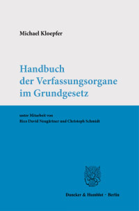 Cover Handbuch der Verfassungsorgane im Grundgesetz