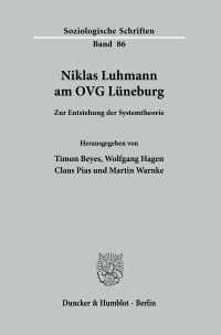 Cover Niklas Luhmann am OVG Lüneburg