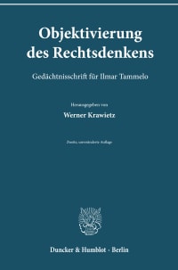 Cover Objektivierung des Rechtsdenkens